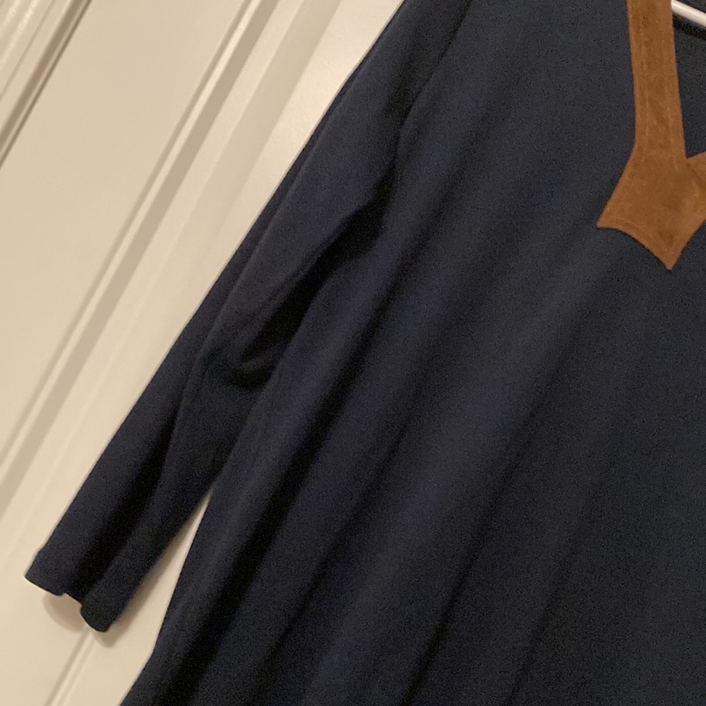 Lauren Ralph Lauren navy  3/4 sleeves Lauren Ralph Lauren top - Picture 3 of 8